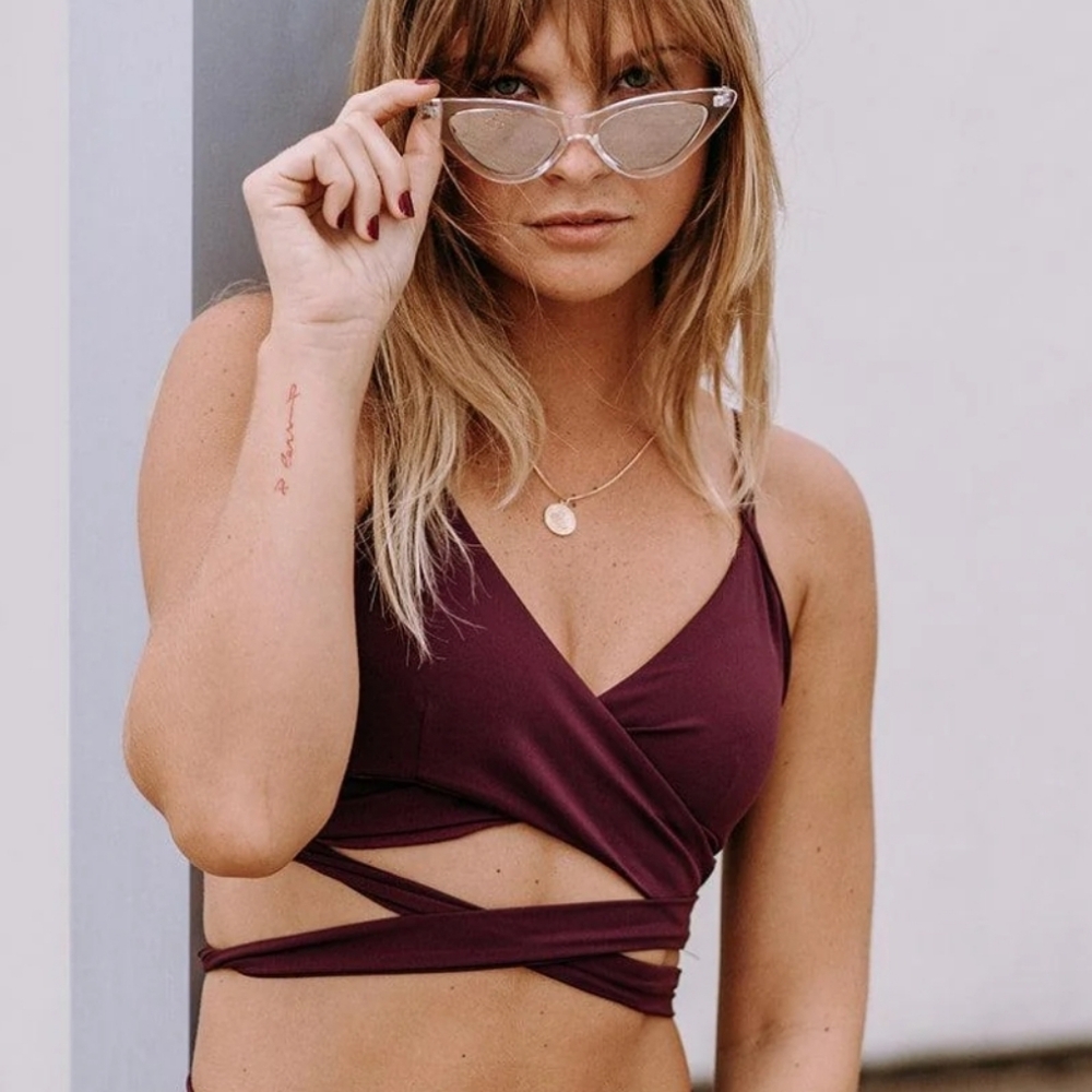 Werk Dancewear Cabernet Reverence Bra Top